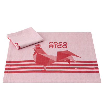 Box Set 2 Napkins Coco-Rico Élysée Cotton,  Box Set 2 Napkins Coco-Rico Élysée Cotton